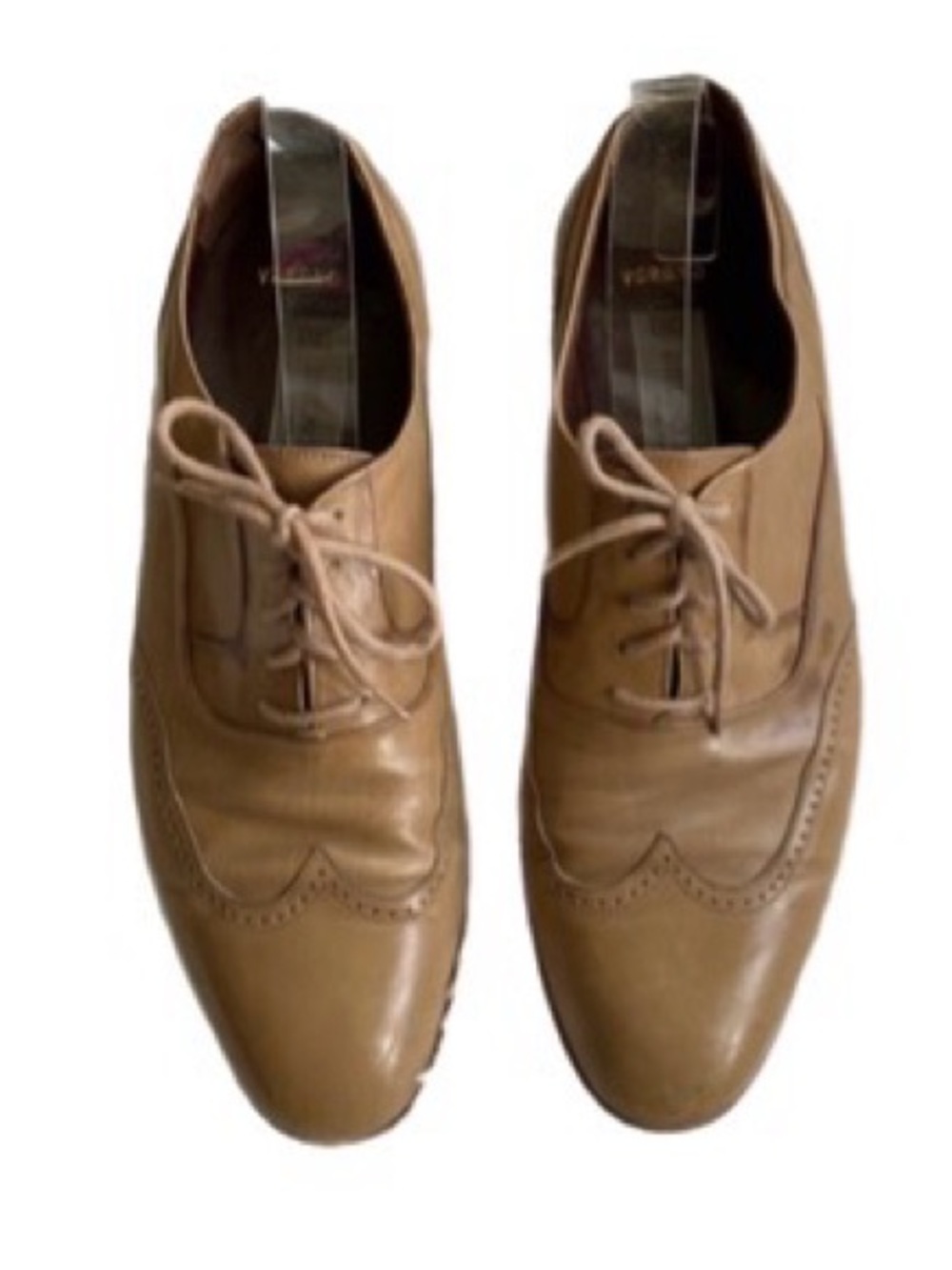 Bruno Magli Sz 8 brown leather lace up Italian Oxford shoes